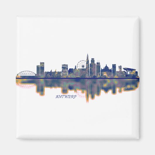 Antwerpen Skyline Magnet (Vorne)
