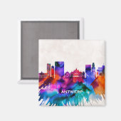 Antwerpen Skyline Magnet (Vorderseite/Rückseite)