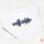 Antwerpen Skyline Runder Aufkleber (Umschlag)