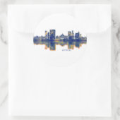 Antwerpen Skyline Runder Aufkleber (Tasche)