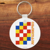 Antwerpener Flagge mit Name Schlüsselanhänger (Vorderseite)