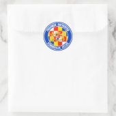 Antwerpener RundEmblem Runder Aufkleber (Tasche)