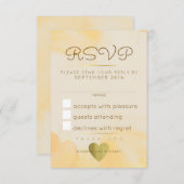 Antwort, Antwort uAwg . Hochzeit in Aquarellfarben (Vorne/Hinten)