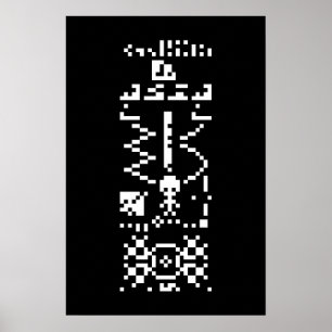 Antwort auf die Arecibo-Binärnachricht Poster