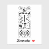 Antwort auf die binäre Meldung von Arecibo Aufkleber (Blatt)