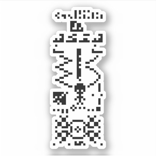 Antwort auf die binäre Meldung von Arecibo Aufkleber (Vorderseite)