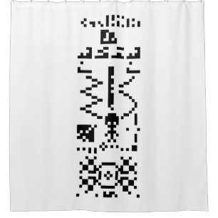 Antwort auf die binäre Meldung von Arecibo Duschvorhang