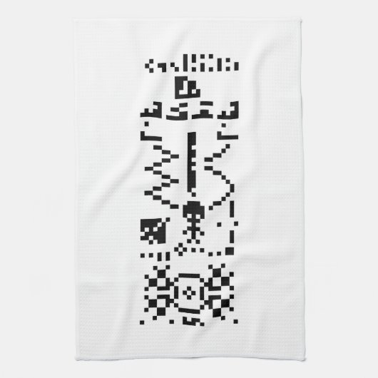 Antwort auf die binäre Meldung von Arecibo Geschirrtuch (Vertikal)