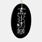 Antwort auf die binäre Meldung von Arecibo Keramik Ornament (Rechts)