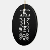 Antwort auf die binäre Meldung von Arecibo Keramik Ornament (Links)