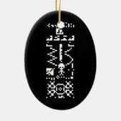 Antwort auf die binäre Meldung von Arecibo Keramik Ornament (Hinten)