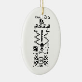 Antwort auf die binäre Meldung von Arecibo Keramik Ornament (Rechts)