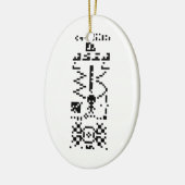 Antwort auf die binäre Meldung von Arecibo Keramik Ornament (Links)
