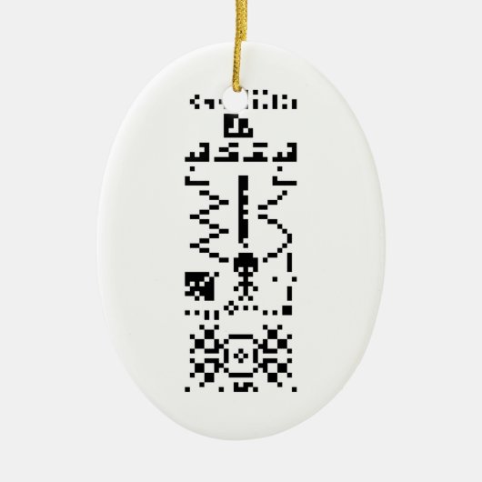 Antwort auf die binäre Meldung von Arecibo Keramik Ornament (Vorne)