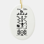 Antwort auf die binäre Meldung von Arecibo Keramik Ornament (Hinten)