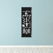 Antwort auf die binäre Meldung von Arecibo Leinwanddruck (Insitu (Holzboden))