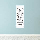 Antwort auf die binäre Meldung von Arecibo Leinwanddruck (Insitu (Holzboden))