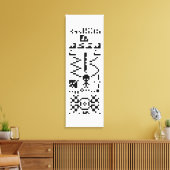 Antwort auf die binäre Meldung von Arecibo Leinwanddruck (Insitu (Wohnzimmer))