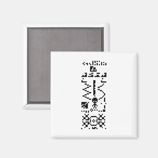 Antwort auf die binäre Meldung von Arecibo Magnet (Vorderseite/Rückseite)