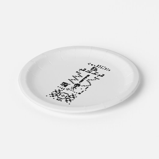 Antwort auf die binäre Meldung von Arecibo Pappteller (Schrägansicht)