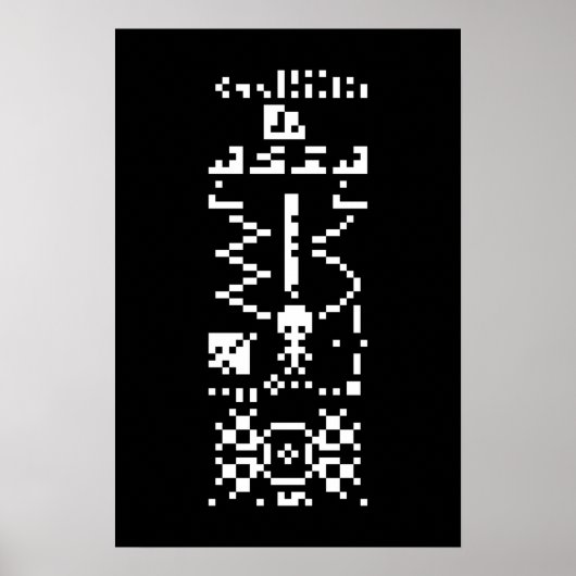 Antwort auf die binäre Meldung von Arecibo Poster (Vorne)