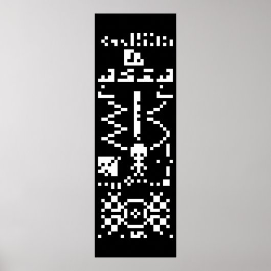 Antwort auf die binäre Meldung von Arecibo Poster (Vorne)