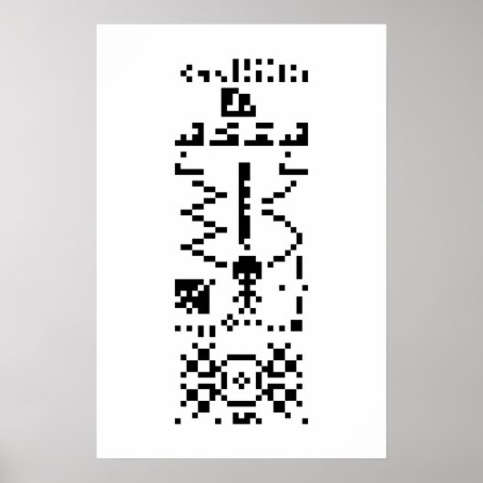 Antwort auf die binäre Meldung von Arecibo Poster (Vorne)