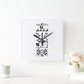 Antwort auf die binäre Meldung von Arecibo Quadratische Wanduhr (Zuhause)