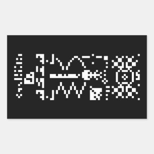 Antwort auf die binäre Meldung von Arecibo Rechteckiger Aufkleber