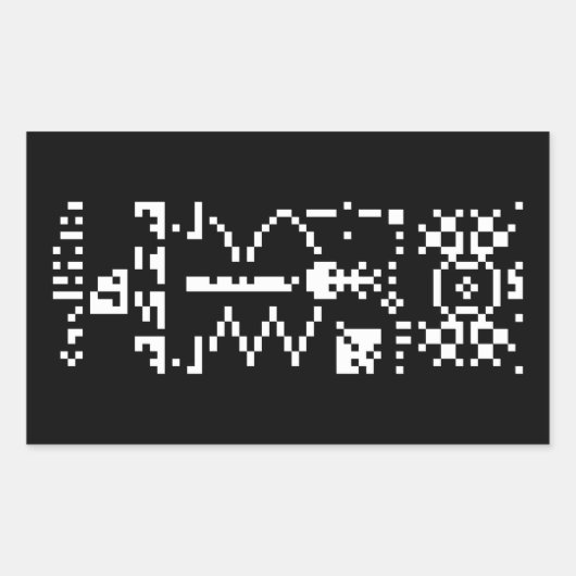 Antwort auf die binäre Meldung von Arecibo Rechteckiger Aufkleber (Vorderseite)