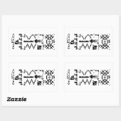 Antwort auf die binäre Meldung von Arecibo Rechteckiger Aufkleber (Blatt)