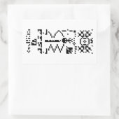 Antwort auf die binäre Meldung von Arecibo Rechteckiger Aufkleber (Tasche)