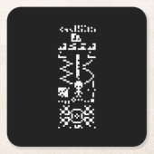 Antwort auf die binäre Meldung von Arecibo Rechteckiger Pappuntersetzer (Vorderseite)