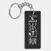Antwort auf die binäre Meldung von Arecibo Schlüsselanhänger (Vorderseite links)