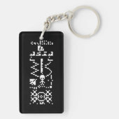 Antwort auf die binäre Meldung von Arecibo Schlüsselanhänger (Rückseite)