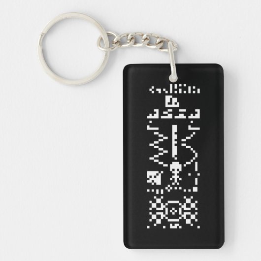 Antwort auf die binäre Meldung von Arecibo Schlüsselanhänger (Vorderseite)