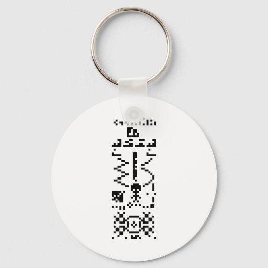 Antwort auf die binäre Meldung von Arecibo Schlüsselanhänger (Vorderseite)