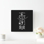 Antwort auf die Binary-Message von Arecibo Quadratische Wanduhr (Zuhause)