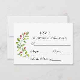 Antwort auf die Hochzeit in rosa Berries und grüne