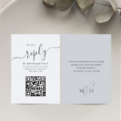Antwort auf die Hochzeit mit Blue Calligraphy QR C