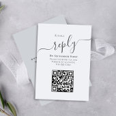 Antwort auf die Hochzeit mit Blue Calligraphy QR C