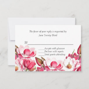 Antwort auf die Hochzeits-RSVP der Südlichen rosa