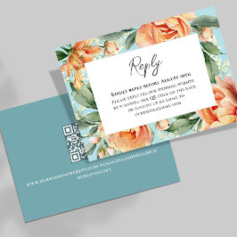 Antwort auf die Hochzeitsfeier mit Aquarellpfirsic