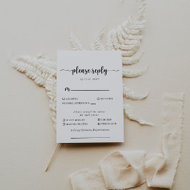 Antwort auf die klassische kalligraphische Hochzei