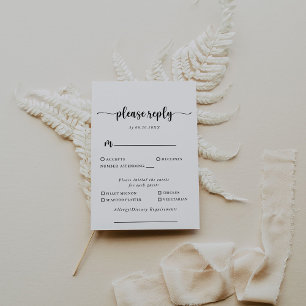 Antwort auf die klassische kalligraphische Hochzei