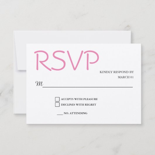 Antwort auf die RSVP-Reaktion auf die Champagnerfa (Vorderseite)