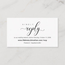 Antwort auf die RSVP-Website für Online-Hochzeiten