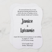 Antwort auf Gebete Einladung Hochzeit (Vorne/Hinten)