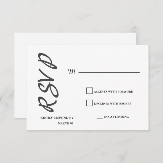 Antwort auf moderne Schlichte Minimalistische Einf (Vorne/Hinten)