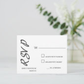 Antwort auf moderne Schlichte Minimalistische Einf Postkarte (Stehend Vorderseite)